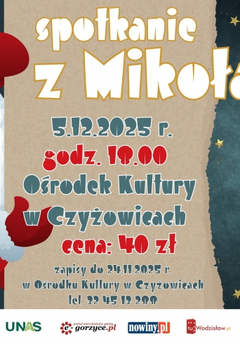 Spotkanie z Mikołajem w Ośrodku Kultury w Czyżowicach