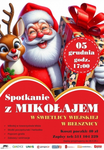 Spotkanie z Mikołajem w Świetlicy Wiejskiej w Bełsznicy