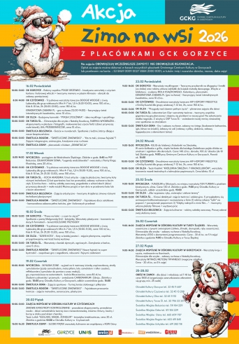 AKCJA ZIMA NA WSI - FERIE 2026