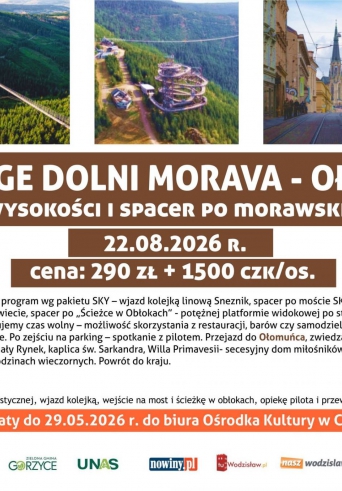 WYCIECZKA - Sky Bridge Dolni Morava - Ołomuniec
